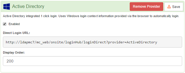 Active Directory Provider